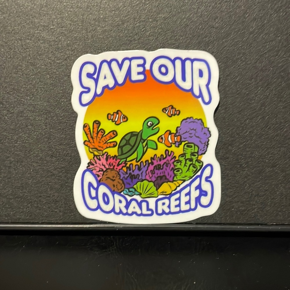 SAVE THE CORAL REEFS STICKER
